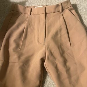 A&F Tailored Relaxed Straight Pant in Tan
